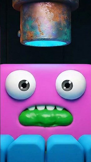 Chomp. Gulp. Burp. Repeat! 🤖💚 | Satisfying Cartoon Loop #trending