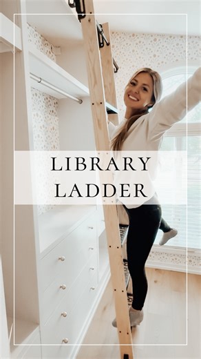 8.3K views · 5.1K reactions | $1,800 vs $345, yeah sign me up! Comment “Details” for the hardware link! ❤️ I’ve wanted a library ladder since I was a little girl, and I’m SOO excited to finally have one (maybe 20 years late, but right on time!) Product list: 1- 6.5ft Amazon track (comes with rollers and sliders) 1-7 metal steps kit (I only used 6) 2- 1X4 @8’ Red Oak boards | Timber&Twine | Facebook