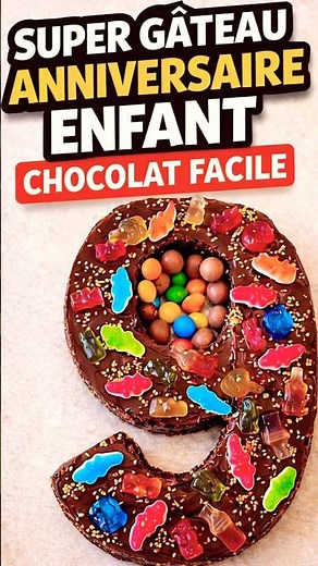 Gâteau au chocolat anniversaire chiffre 9 🎂 facile avec bonbons | #LaetiCuisine