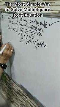 The Most Simple Way to Solve Multi Square Root Equation