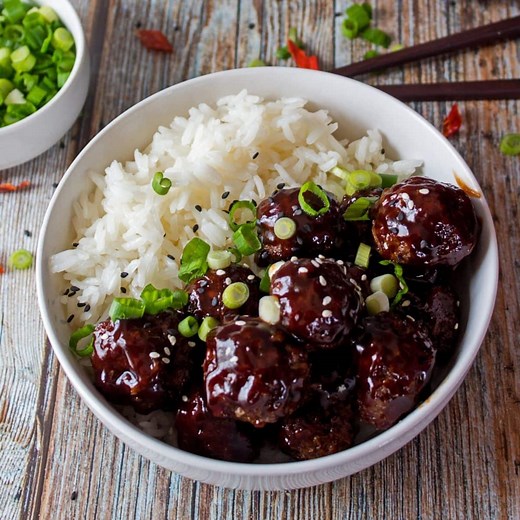 Chinese Beef Meatballs with Hoisin Ginger Sauce @ Bake It With Love