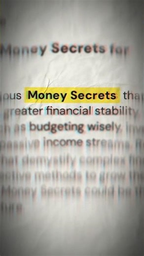 Money Secrets Nobody Told You