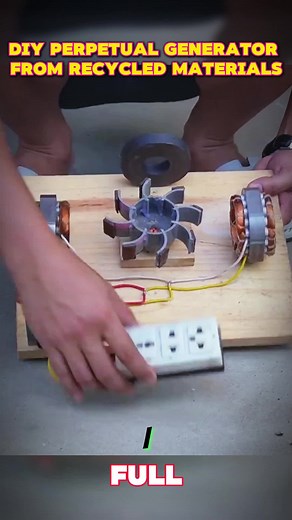 DIY Perpetual Generator From Recycled Materials Full #diyproject #diygenerator #freeenergy #generator #electrican #leanontiktok
