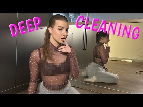 4K Mirror Cleaning | Sheer Look & Satisfying Glass Wipe | Try On Haul Cleaning Tutorial