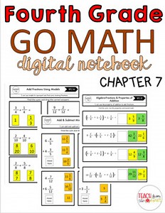 Fourth Grade Digital Go Math Interactive Notebook Chapter 7