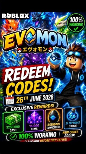 Roblox Evomon Redeem Codes | Evomon Codes #Evomon