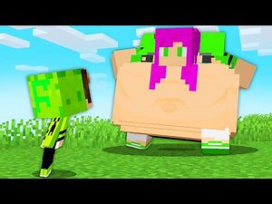 My GIRLFRIEND turned GIANT and tried to EAT ME in Minecraft!