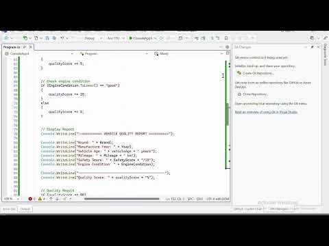 Create a Vehicle Quality Checking System using C#