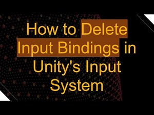 How to Delete Input Bindings in Unity's Input System