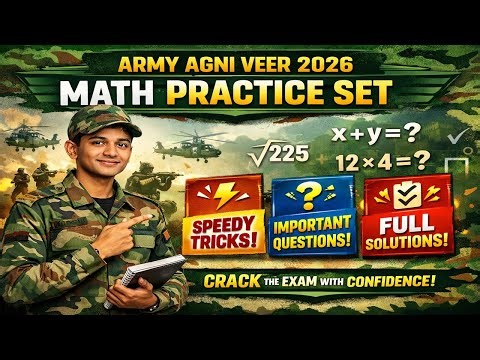 Army Agniveer Exam 2026 ||Agniveer Army Math 2026 Class ||Army Agniveer bharti question Paper 2026 |