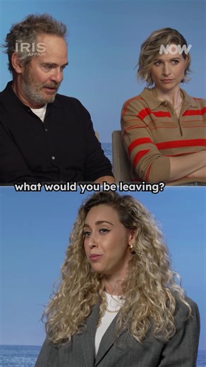 Tom Hollander giving serious dad energy with his live location answer 😂 #TheIrisAffair streaming tomorrow on NOW #NiamhAlgar #TomHollander #junkets #thriller #mystery | NOW