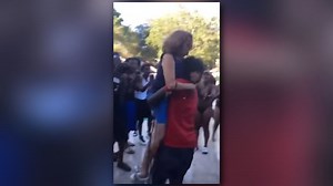 Teen arrested after throwing woman into pool: Video