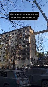 A man is anxiously waiting as Ukrainian rescue workers dig through the debris of a destroyed building in Kyiv, hoping to find his son buried underneath. On the night of 17 June, Russia launched 440 drones and 32 missiles on Ukraine, killing dozens of civilians and destroying homes. 📹@libkos/Instagram | Euromaidan Press