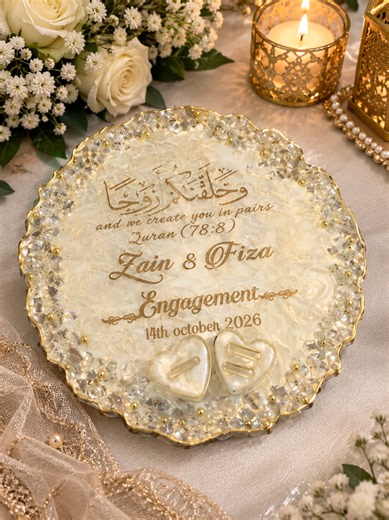 Nikah custom-made resin keepsake — timeless Nikah decor