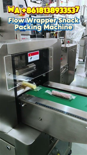 horizontal packing machine flow wrapper for snack bars & stick-type snacks. #machine #horizon