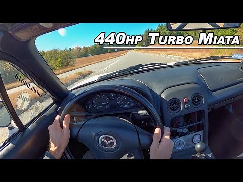 440hp Turbo 1994 Mazda Miata POV Drive (Binaural Audio)