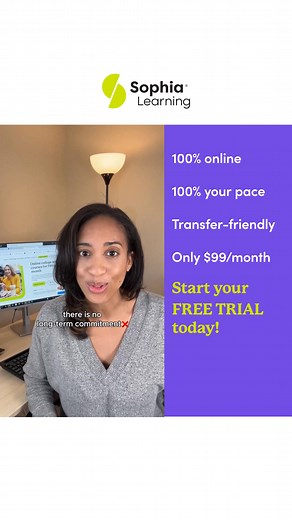 When it comes to pursuing a college degree, life can get in the way. But with Sophia Learning, there’s a way forward. Get started with a free trial. | Sophia Learning