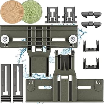 Upgraded W10350376 W10712394 Dishwasher Top Rack Adjuster Parts for Kenmore Kitchenaid Whirlpool Dishwasher Upper Rack Parts W10350374 W10195840 Dishwasher Rack Replacement Parts w/Placemat-12 Packs
