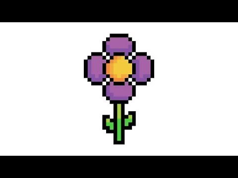 Illustration: Design a Pixel Art Flower (beginner) | TUTPAD