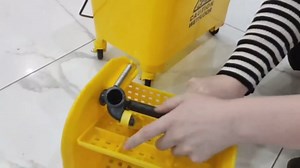 Amazon.com: Commercial Mop Bucket on Wheels, 20 Quart Side Press Wringer Combo Mop and Bucket with Wringer Set for Home All-in-One Tandem Mopping Bucket, Yellow : Health & Household