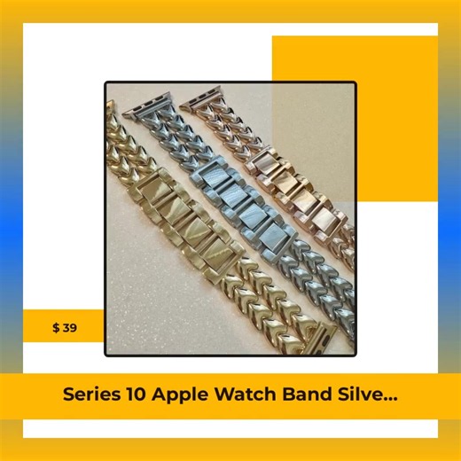 💖 Love at first glance! Transform your Apple Watch into a stunning accessory with our Series 10 Watch Bands in elegant Silver, Rose Gold, and Yellow Gold 🌟. Designed for comfort and style, these bands elevate your everyday look and come in sizes from 38mm to 49mm, making it perfect for any occasion 💍. Whether you're dressing up for a night out or enjoying casual moments, feel the blend of luxury and versatility with every wear ✨. Show your love or treat yourself this Valentine’s Day! Don’t wa