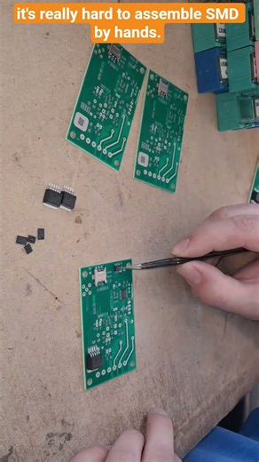 it's really hard to assemble SMD by hands. #diy #adventure #ModiLab #trending