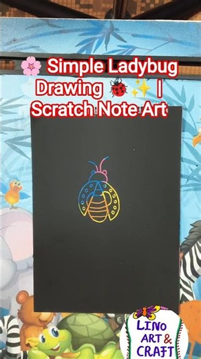 🌸 Simple Ladybug Drawing 🐞✨ | Scratch Note Art