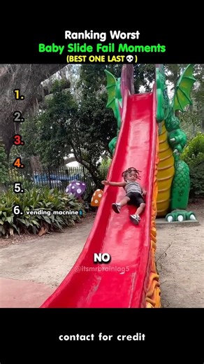 Ranking Worst Baby Slide Fail Moments 😭💀
