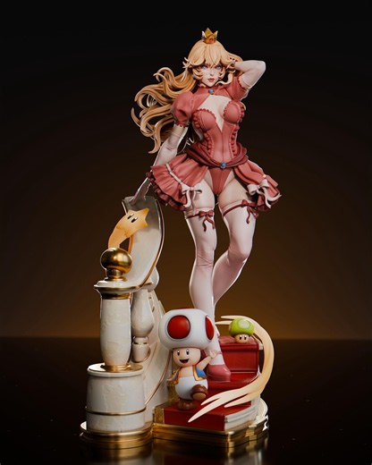 Princess Peach Fan Art (abe 3D) SFW/ NSFW - Pin Up - Etsy
