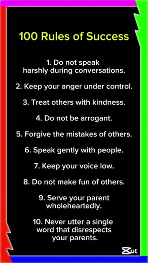 10 Golden Rules for a Successful Life