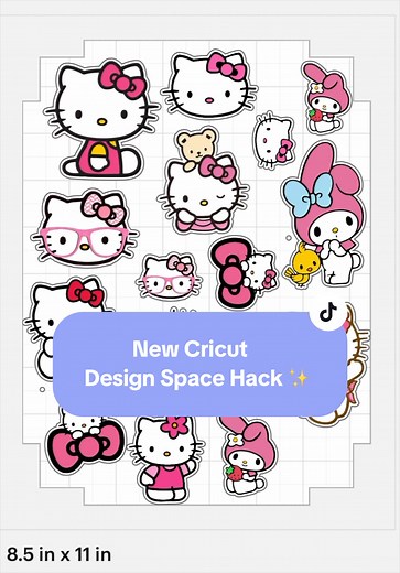 Cricut Design Space Hack for Full Page Stickers