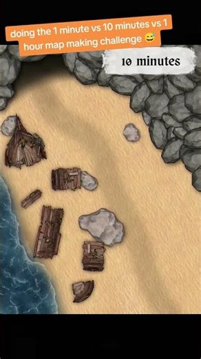 Making a map in 1 min, 10 min, 1 hour #shorts #dnd5e #battlemaps