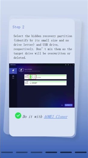 Copy Recovery Partition to USB in Minutes ✨ #aomeicloner
