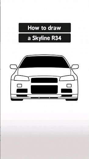 How to Draw a Skyline GTR Step by Step | R34 Car Drawing Easy