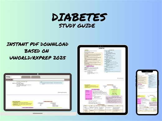 Diabetes Study Guide: 2025-26 NAPLEX Pharmacy Rx Prep (PDF Download) - Etsy
