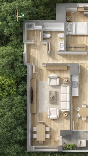 Modern Three Bedroom Apartment 3D Floor Plan | Smart Layout Design Experience a beautifully designed three bedroom apartment 3D floor plan with a modern layout, smart space planning, and elegant interior design. This realistic 3D floor plan showcases a perfect balance of comfort, functionality, and style—ideal for apartments, real estate presentations, and interior design inspiration. If you need professional 2D or 3D floor plans, interior design, or realistic visualization for your projects, fe