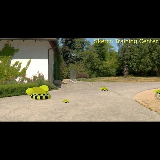 SketchUp Vray Vision and Bee animation#shorts #youtubeshorts #vray #animation #shortsfeed