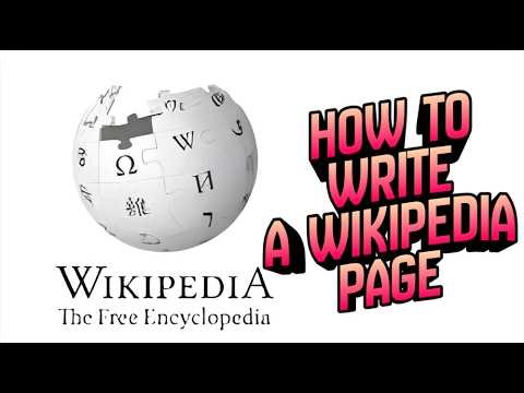 How To Write A Wikipedia Article