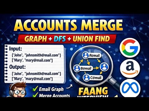 Accounts Merge Problem | Graph + DFS