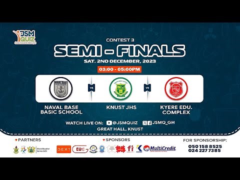 JUNIOR SCIENCE AND MATHS QUIZ || NATIONAL CHAMPIONSHIP || SEMI FINALS || CONTEST TWO
