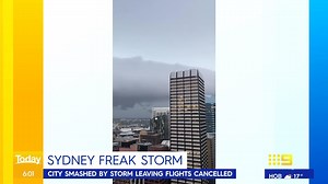 Sydney was smashed by a wild storm overnight, which prompted the diversion and cancellation of flights and even brought down trees. #9Today | WATCH LIVE 5.30am | TODAY