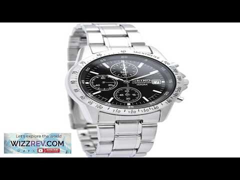 SEIKO High speed Chronograph SND367PC SND367P1 Black Silver Men's Watch Analog eBay