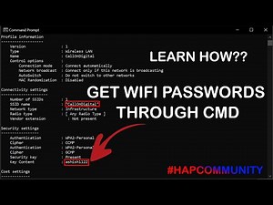 How to get WIFI Passwords using command prompt in Windows | Hap Community