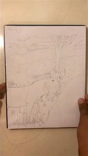 Watch me hand draw a Black Wildebeest￼. #wildebeest #yahuah #handdrawing