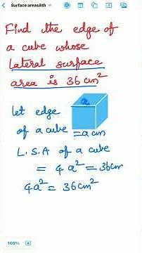 How To Find Cube Edge From Lateral Surface Area