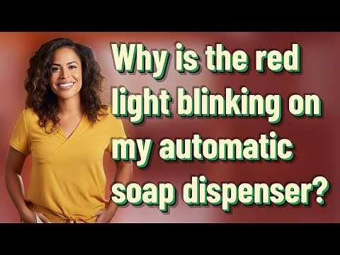 Why is the red light blinking on my automatic soap dispenser?