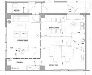 【レイアウト事例】18坪（60㎡）5名 社労士事務所