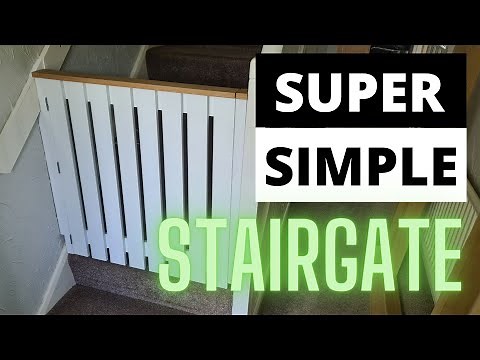 I Build a Super Simple Stairgate with Oak Top /woodworking/DIY/How to