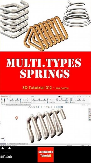 Tutorial 12: Springs Types #3d #solidworks #tutorial #cad #drawing #automobile