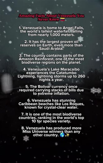 Amazing Facts About Venezuela You Never Knew 🇻🇪